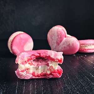 Macaron with Cherry Vanilla inside