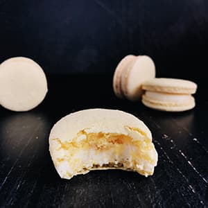 Macaron with Coconut Pineapple inside